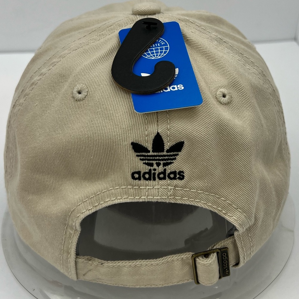 ADIDAS 100% COTTON KHAKI HAT/CAP, WITH BLACK LOGO EMBROIDERED, ADJ STRAP UNISEX - Picture 7 of 15